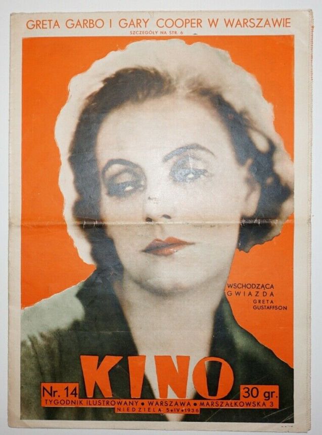 KINO TYGODNIK ILUSTROWANY magazine side cover Issue 14 5 April 1936