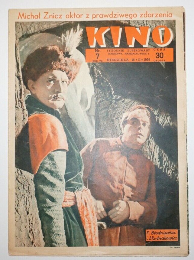 KINO TYGODNIK ILUSTROWANY magazine side cover Issue 7 16 February 1938
