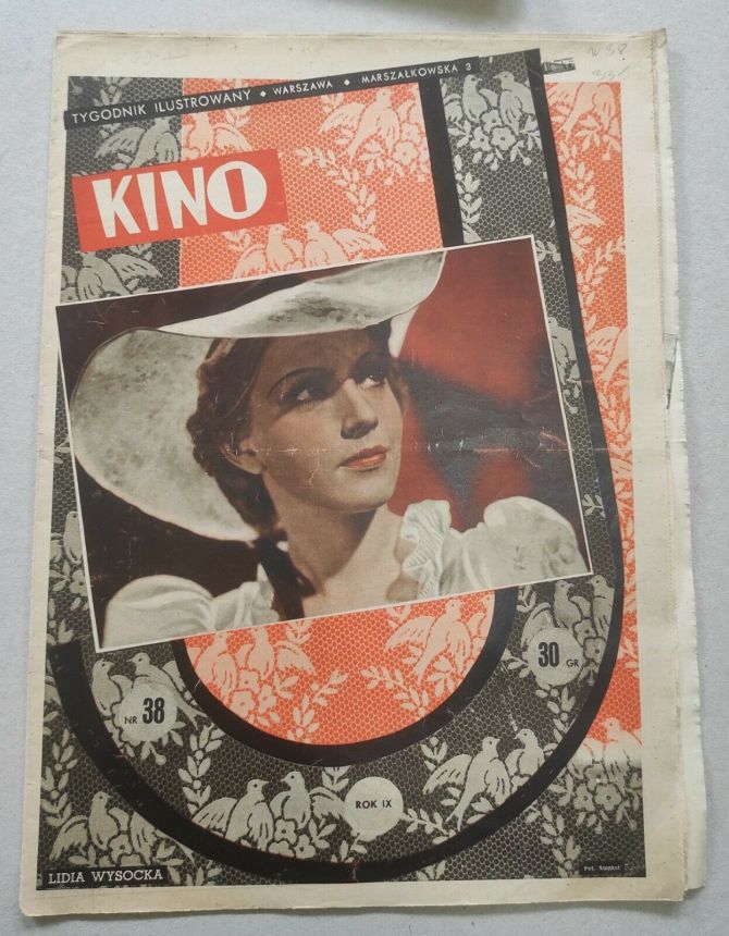 KINO TYGODNIK ILUSTROWANY magazine side cover Issue 38  September 1938