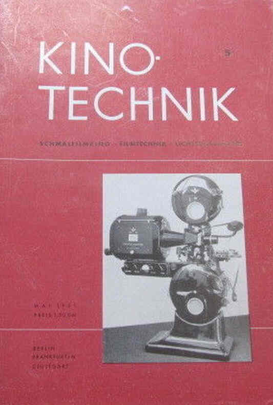 KINO-TECHNIK magazine side cover  May 1951