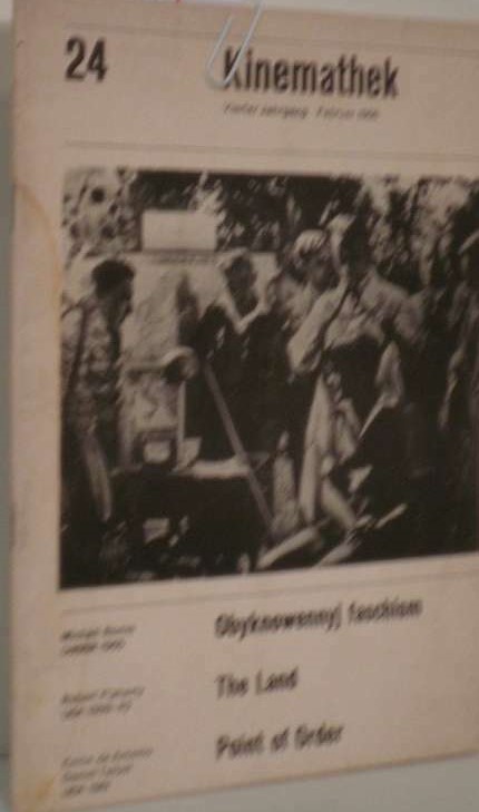 KINEMATHEK magazine side cover Issue 24  February 1966