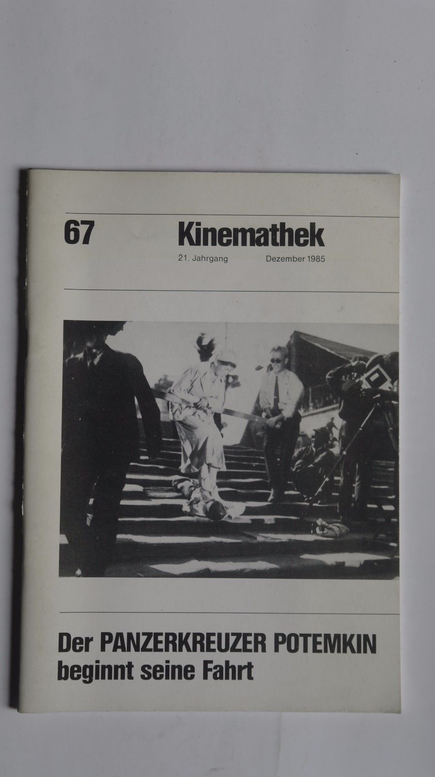 KINEMATHEK magazine side cover Issue 67  December 1985