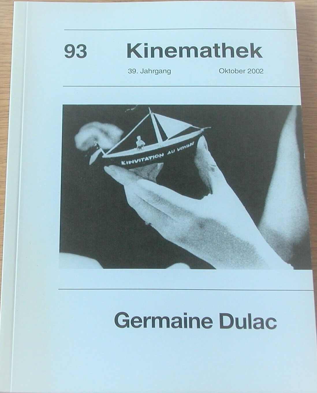 KINEMATHEK magazine side cover Issue 93  October 2002