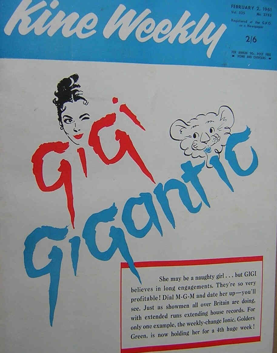 KINE WEEKLY magazine side cover 2 February 1961