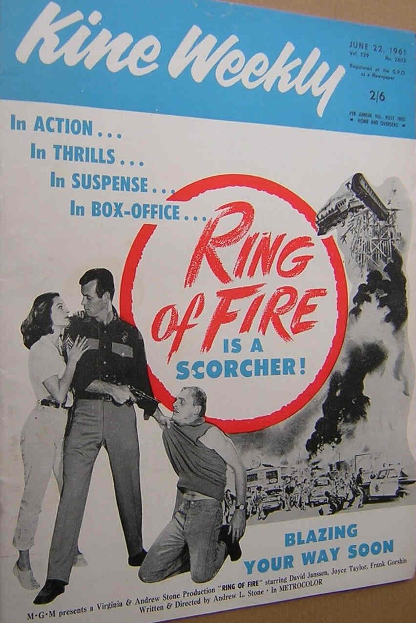 KINE WEEKLY magazine side cover 22 June 1961