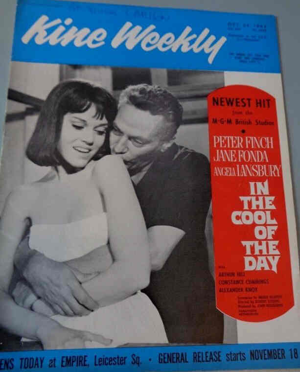 KINE WEEKLY magazine side cover 24 October 1963