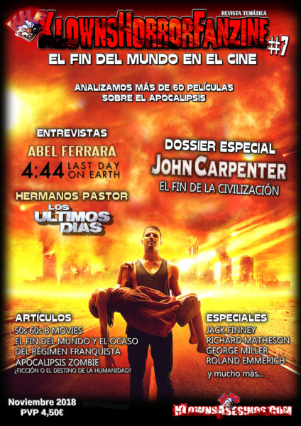 KLOWNS HORROR FANZINE magazine side cover Issue 7  November 2018