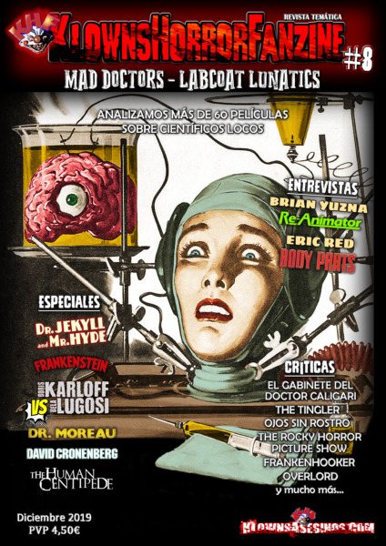 KLOWNS HORROR FANZINE magazine side cover Issue 8  December 2019