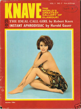 KNAVE magazine side cover  Vol ol1 No  2  March 1969