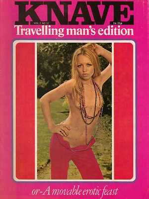 KNAVE magazine side cover  Vol 2 No  12  January 1971