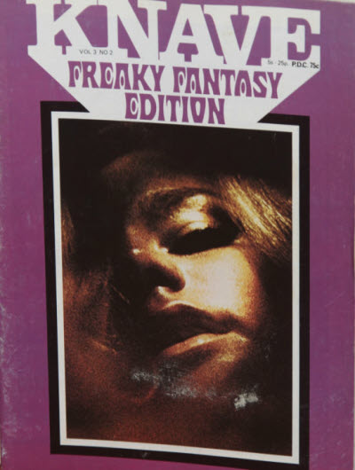 KNAVE magazine side cover  Vol 3 No  2  March 1971