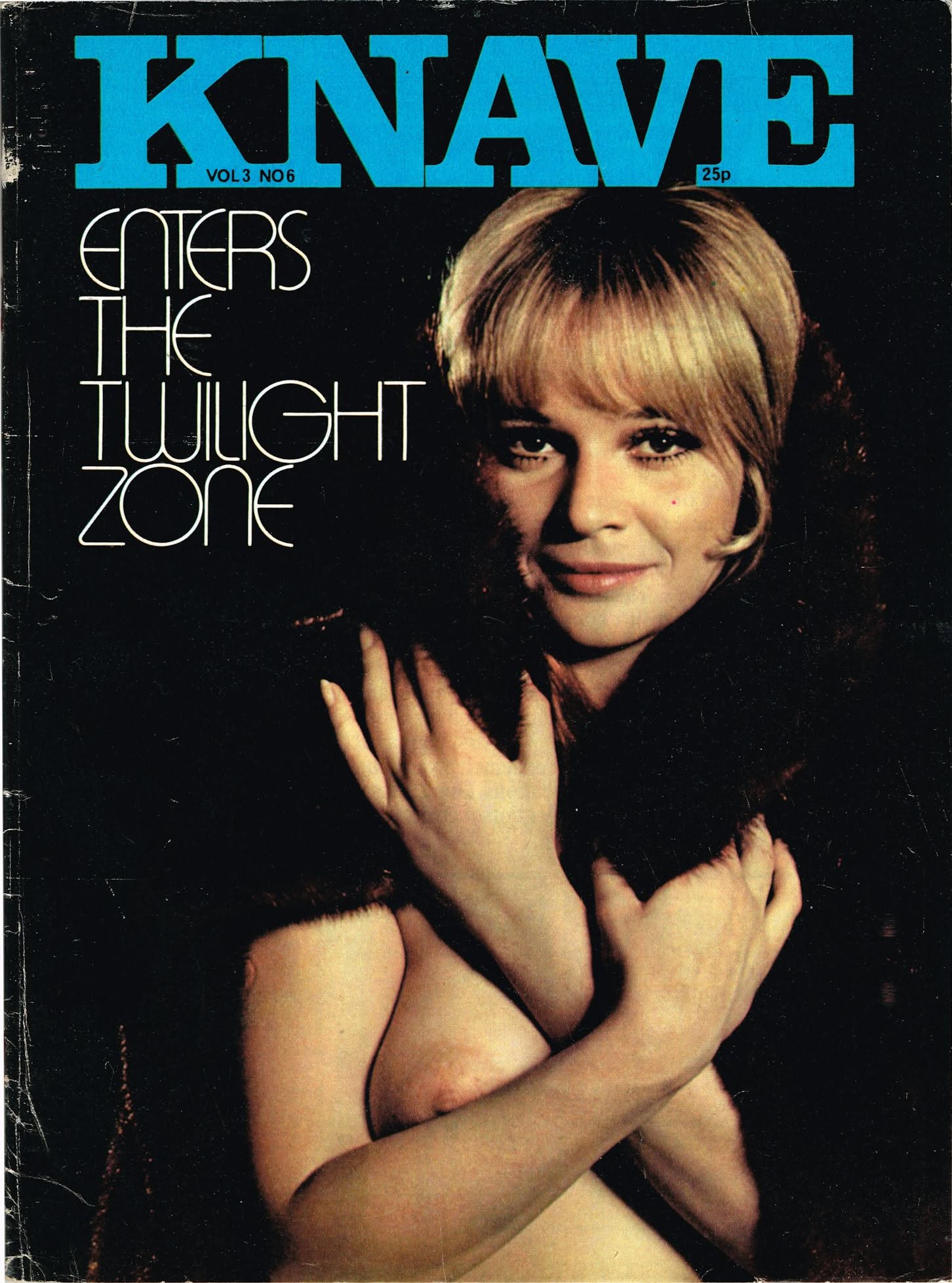 KNAVE magazine side cover  Vol 3 No  6  July 1971