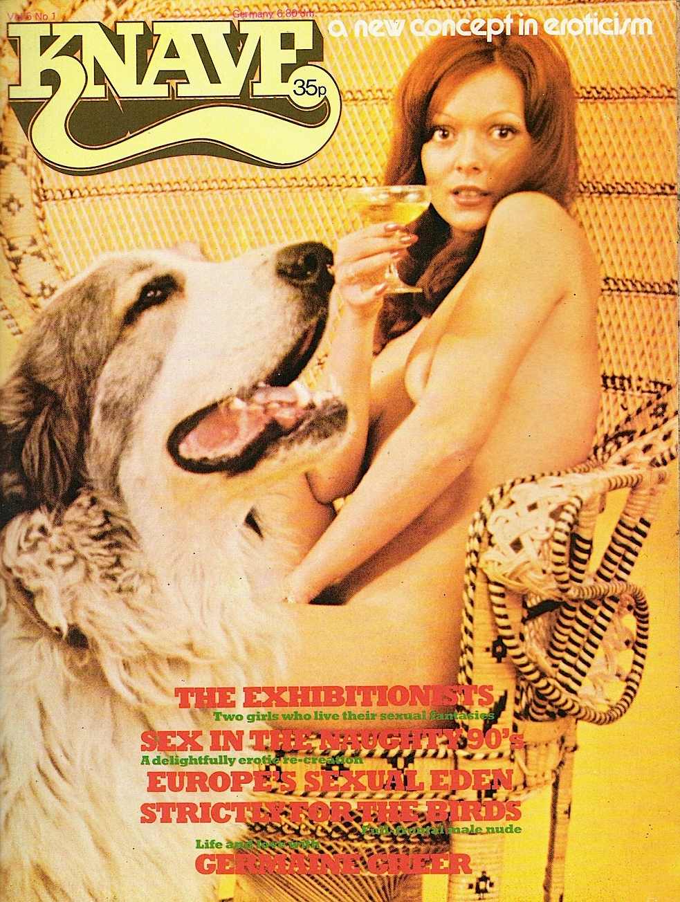 KNAVE magazine side cover  Vol 5 No  1  January 1973