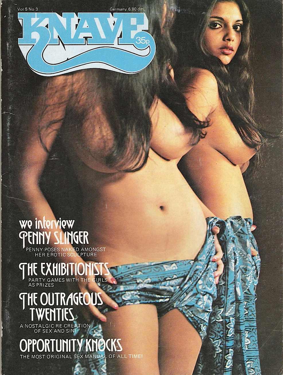 KNAVE magazine side cover  Vol 5 No  3  March 1973