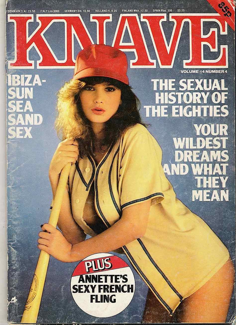 KNAVE magazine side cover  Vol 14 No  4  April 1982