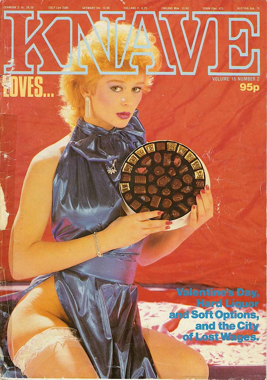 KNAVE magazine side cover  Vol ol16 No  2  February 1984