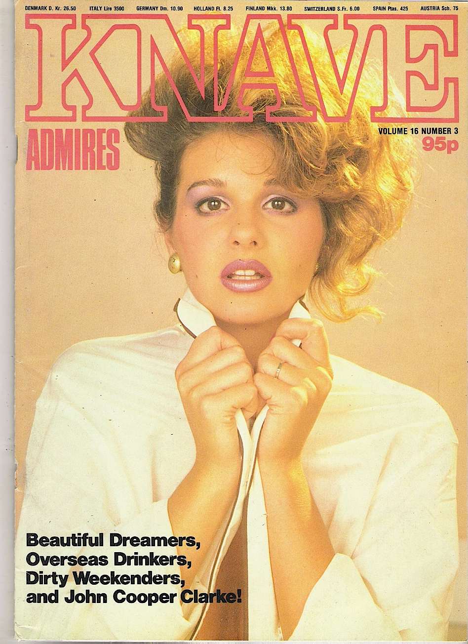 KNAVE magazine side cover  Vol ol16 No  3  March 1984