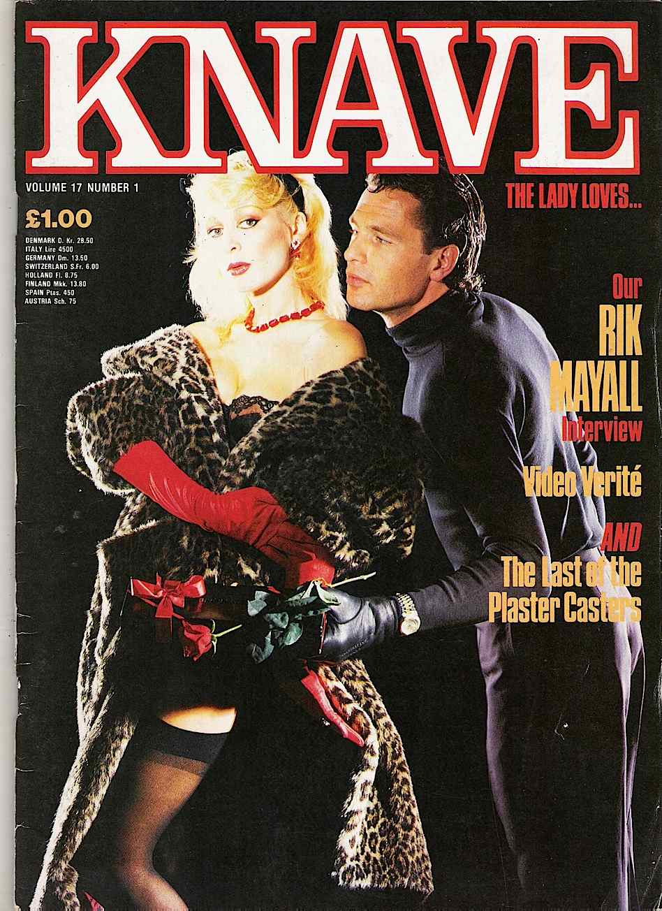 KNAVE magazine side cover  Vol ol17 No  1  January 1985