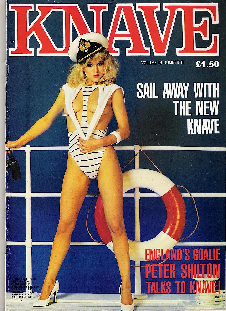 KNAVE magazine side cover  Vol ol18 No  1  November 1986