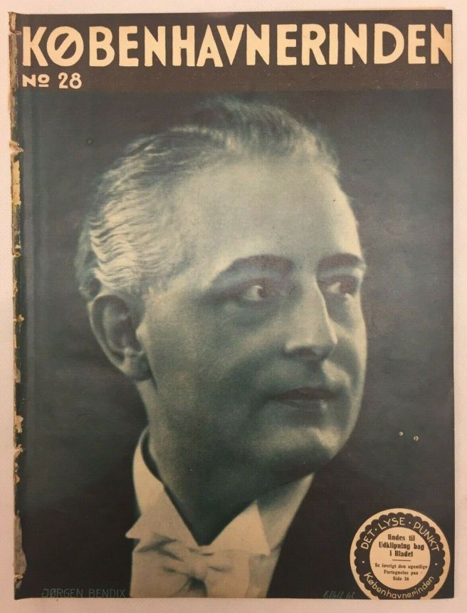 KOBENHAVNERINDEN magazine side cover Issue 28   1934