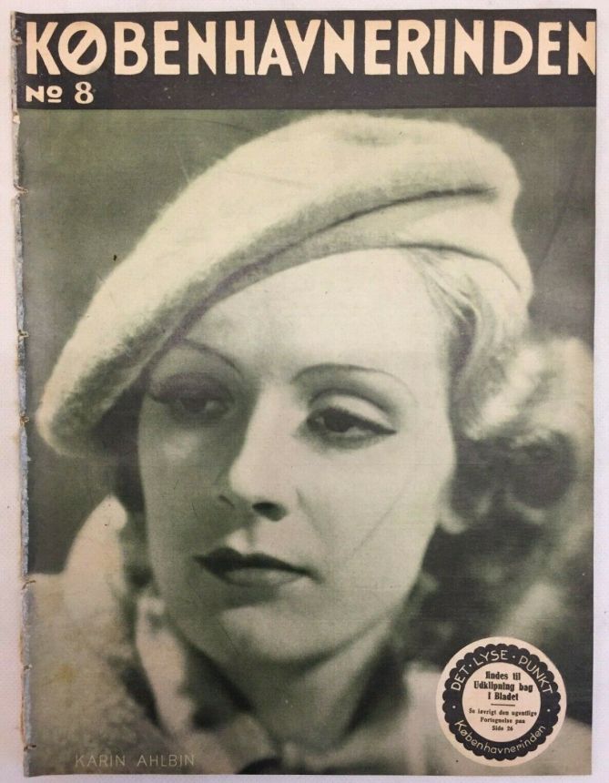 KOBENHAVNERINDEN magazine side cover Issue 8   1934