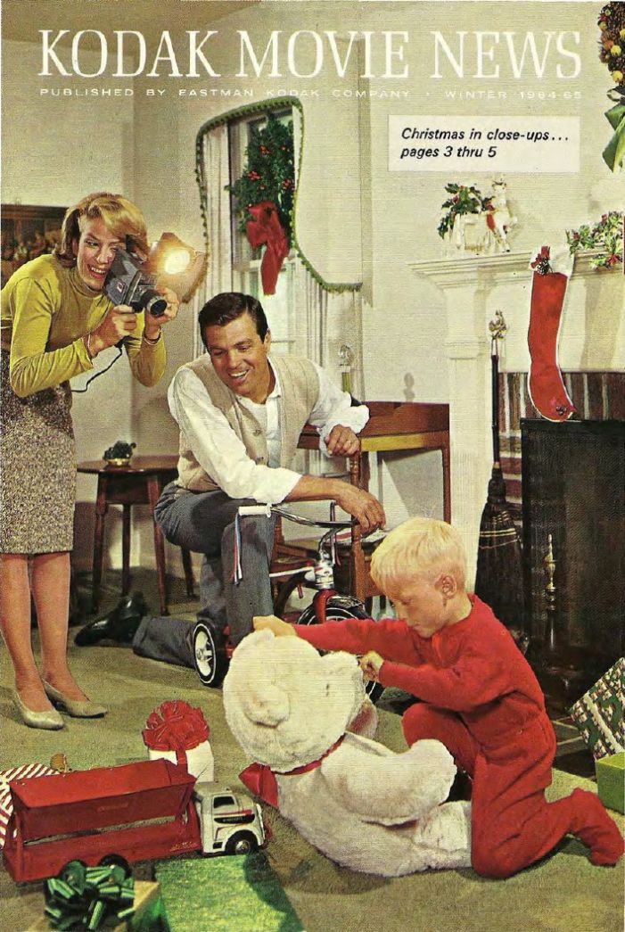 KODAK MOVIE NEWS magazine side cover  Vol 12 No  4 Winter 1964