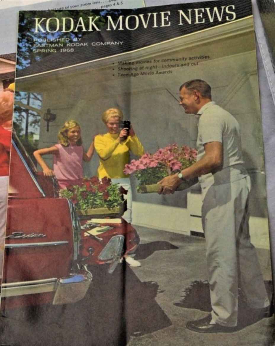 KODAK MOVIE NEWS magazine side cover Spring 1968