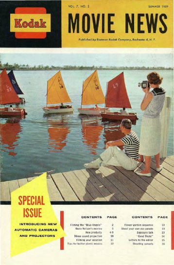 KODAK MOVIE NEWS magazine side cover Summer 1959