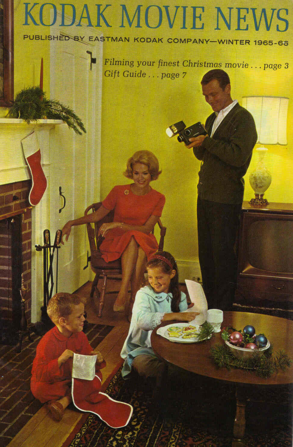 KODAK MOVIE NEWS magazine side cover Issue Vol 13 No 4 Winter 1965