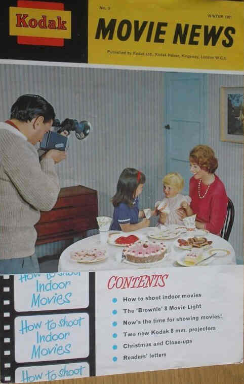KODAK MOVIE NEWS (UK) magazine side cover Issue 3 Winter 1961