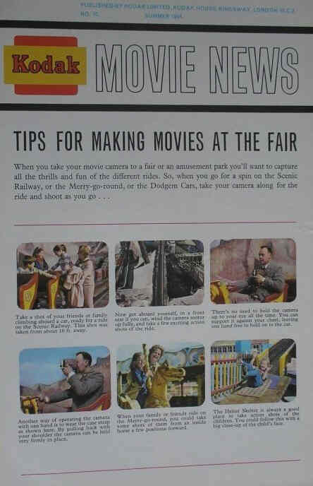 KODAK MOVIE NEWS (UK) magazine side cover Issue 10 Summer 1964