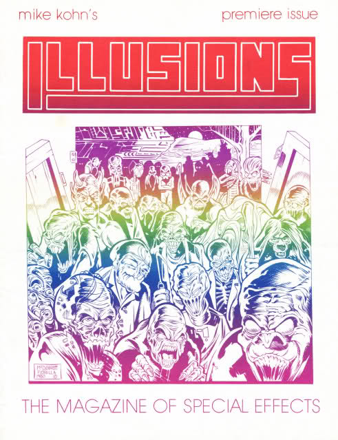 MICHAEL KOHNS ILLUSIONS magazine side cover Issue 1  1981