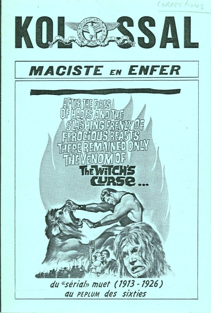 KOLOSSAL magazine side cover Issue 3  December 1983
