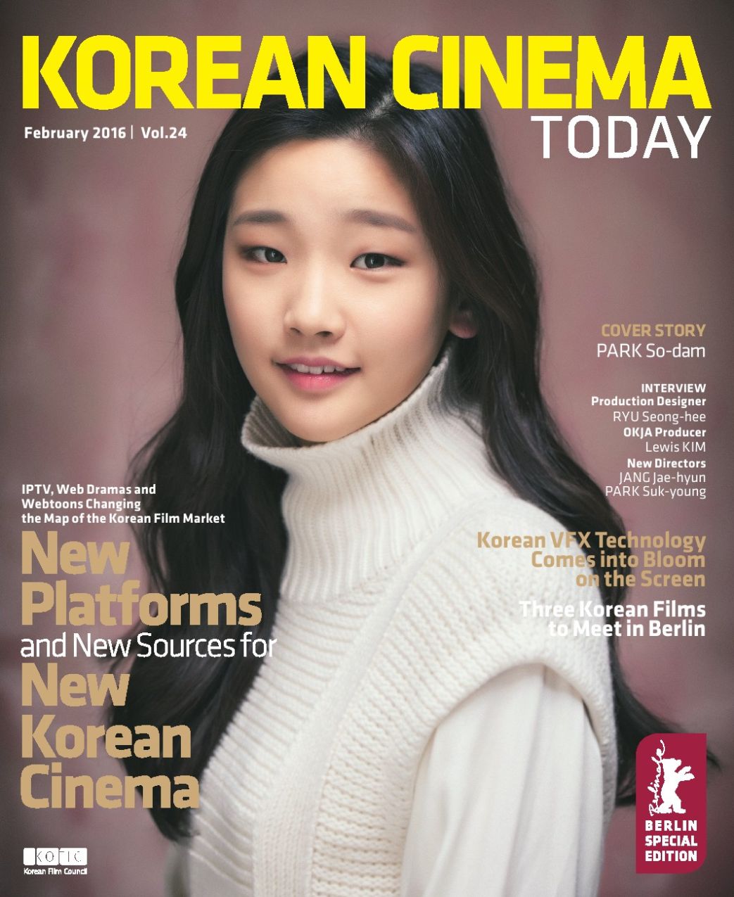KOREAN CINEMA TODAY magazine side cover Issue 24  February 2016