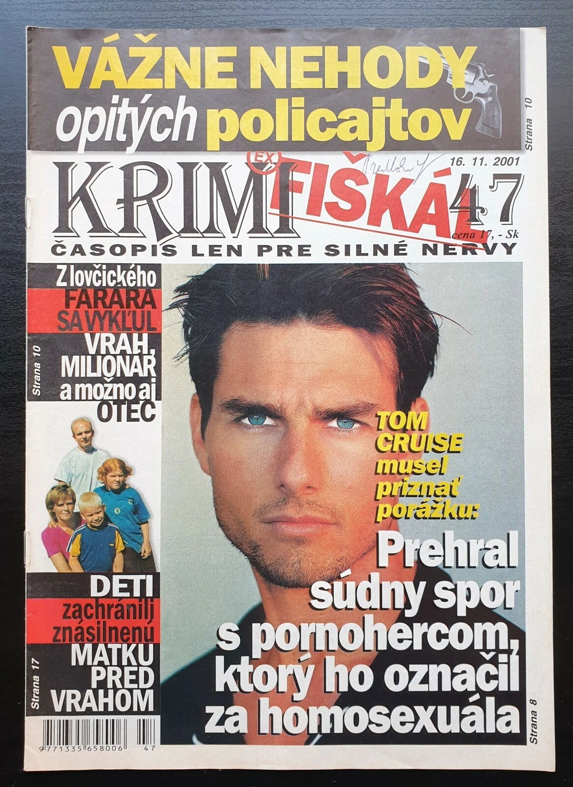 KRIMI FISKAL magazine side cover 16 November 2001
