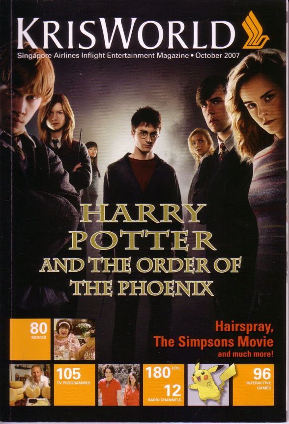 KRISWORLD magazine side cover  October 2007