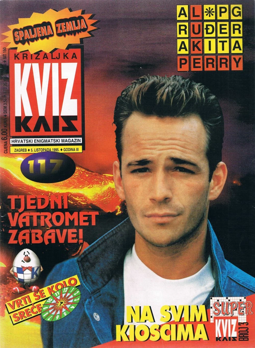 KRIZALJKA KVIZ magazine side cover Issue 117 5 October 1995