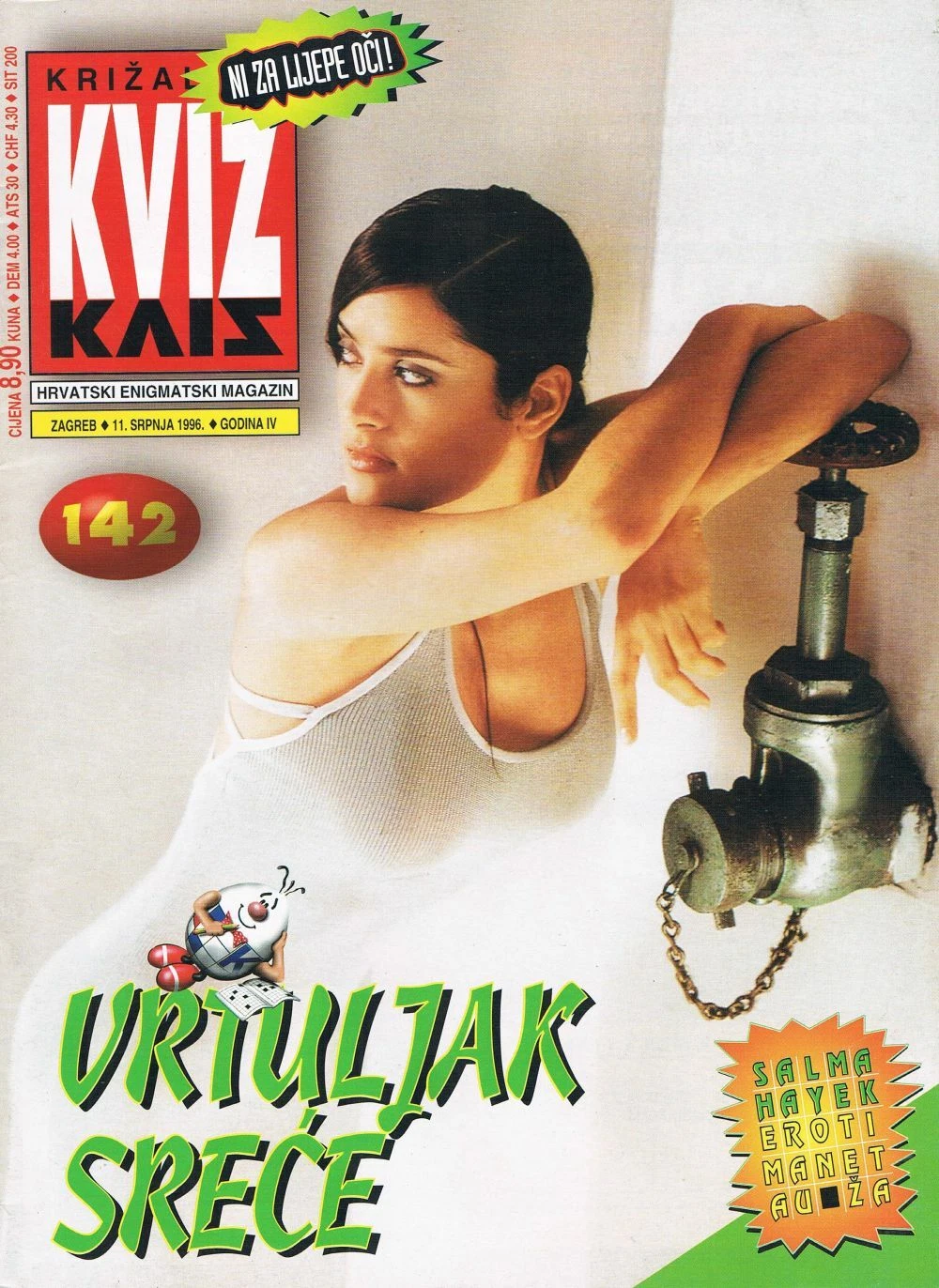 KRIZALJKA KVIZ magazine side cover Issue 142 11 July 1996