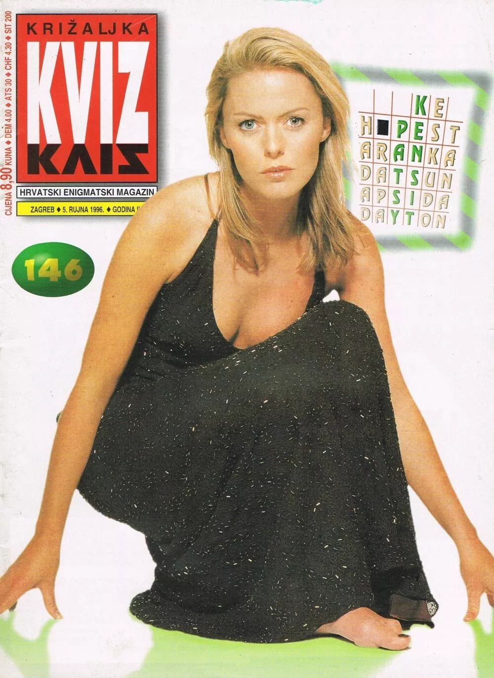 KRIZALJKA KVIZ magazine side cover Issue 146 5 September 1996