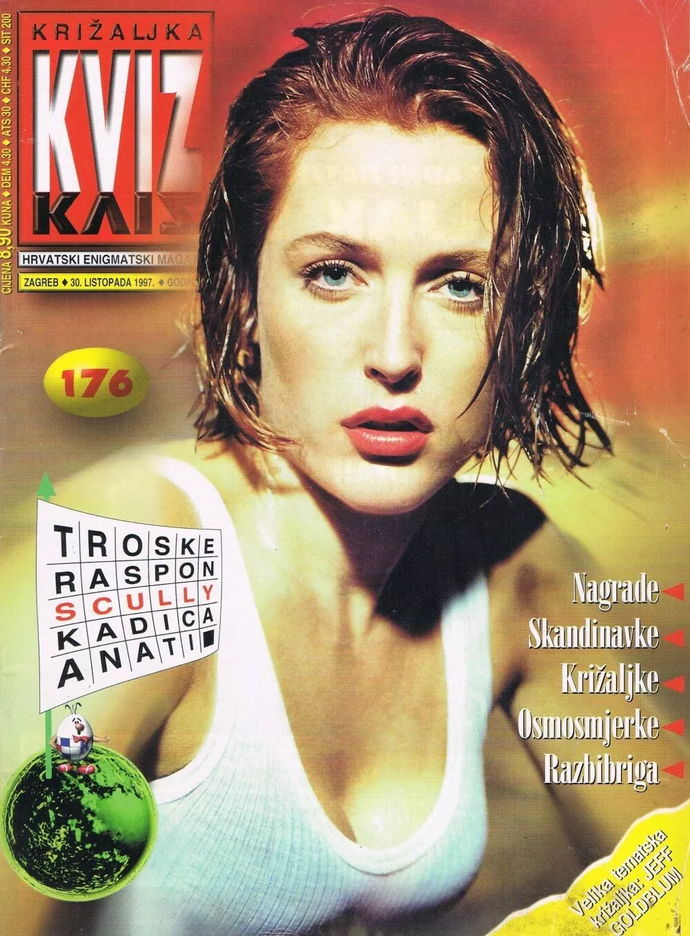 KRIZALJKA KVIZ magazine side cover Issue 176 30 October 1997