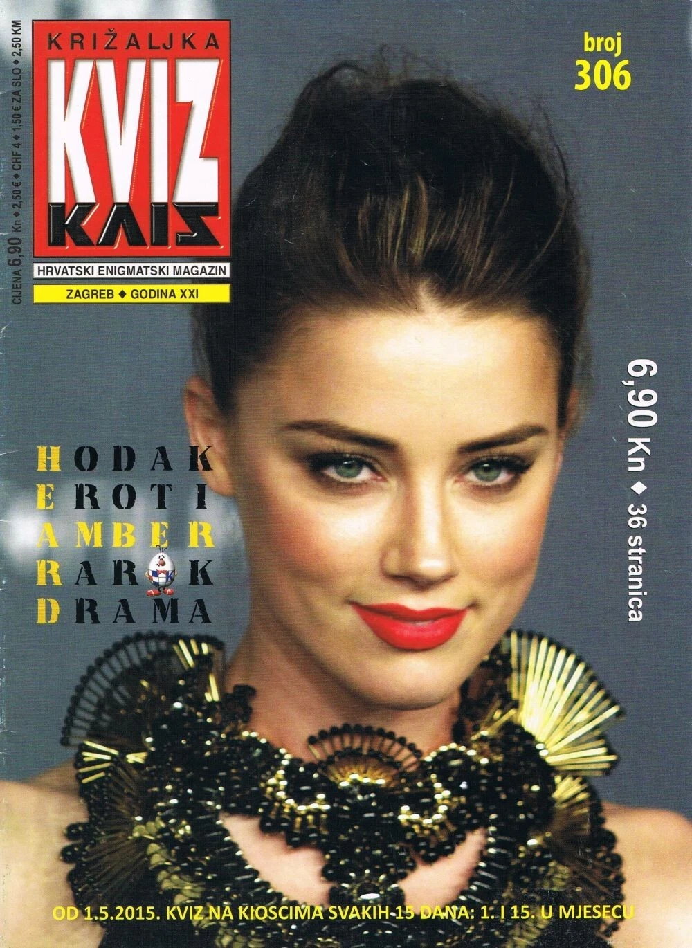 KRIZALJKA KVIZ magazine side cover Issue 306   2018