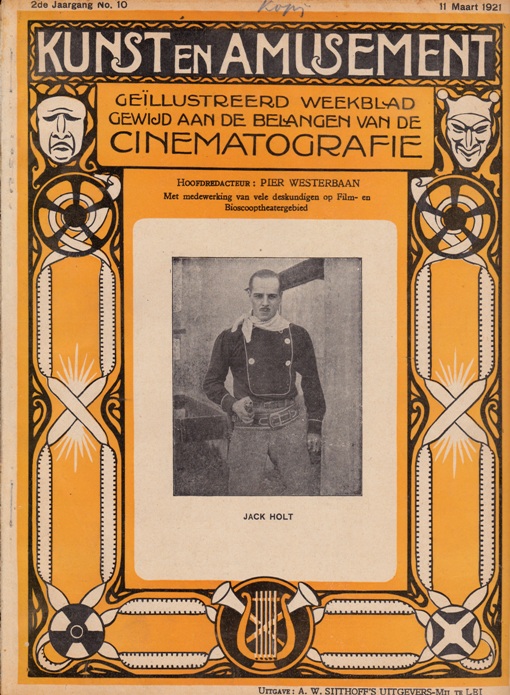 KUNST EN AMUSEMENT magazine side cover Issue 10 11 March 1921
