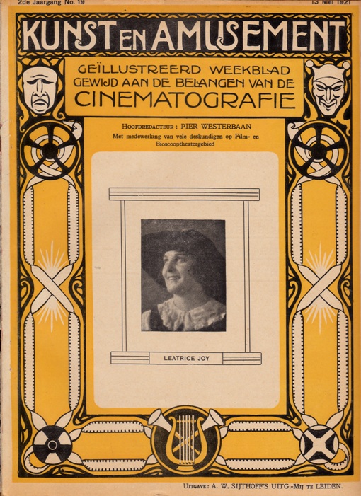 KUNST EN AMUSEMENT magazine side cover Issue 19 13 May 1921