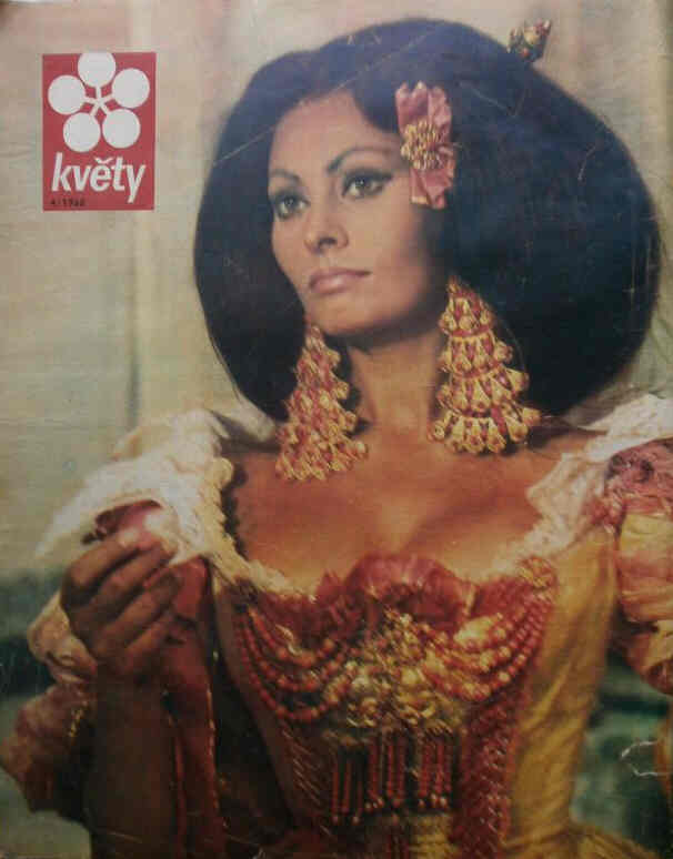 KVETY magazine side cover Issue 4   1968