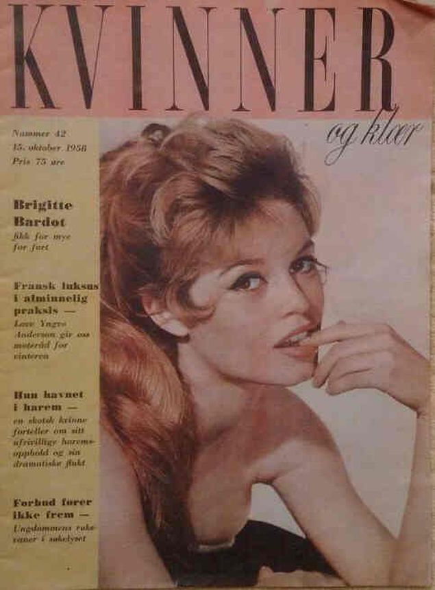 KVINNER magazine side cover  October 1958