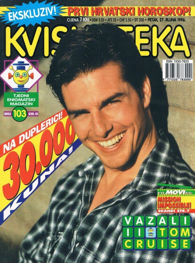 KVISKOTEKA magazine side cover Issue 103 27 September 1996