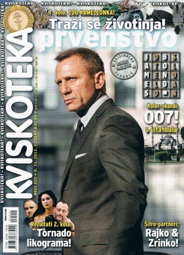 KVISKOTEKA magazine side cover Issue 920 9 November 2012