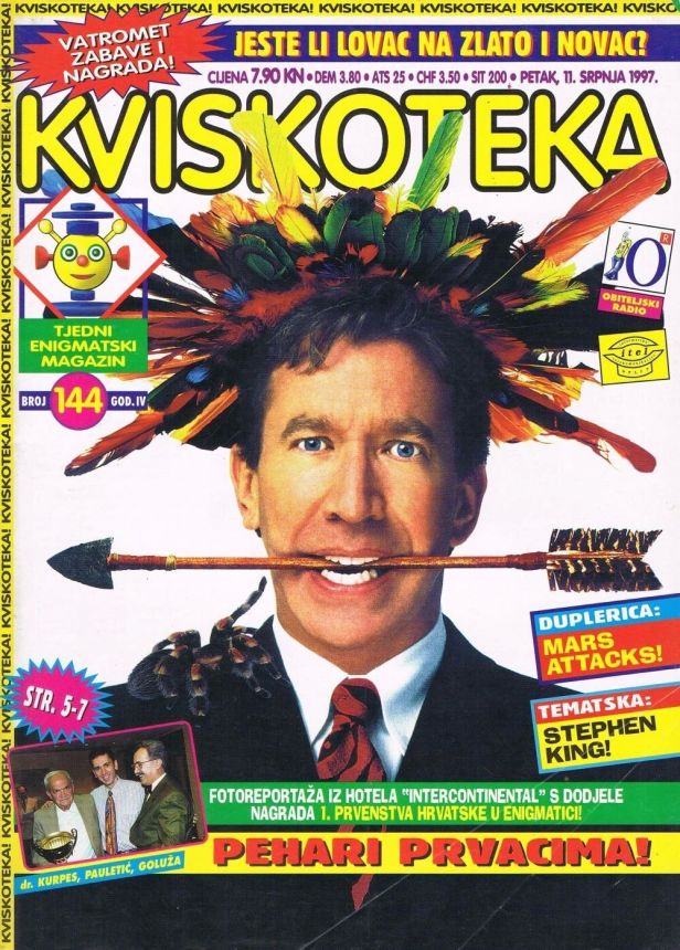 KVISKOTEKA magazine side cover Issue 144 11 July 1997
