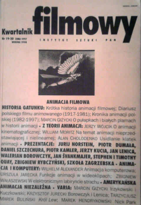 KWARTALNIK FILMOWY magazine side cover Issue 19/20 Winter 1997