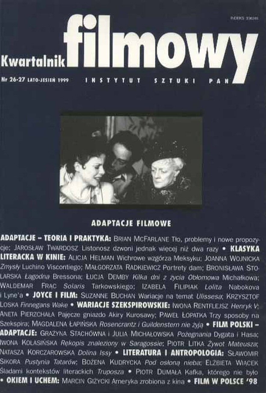 KWARTALNIK FILMOWY magazine side cover Issue 26-27 Summer 1999